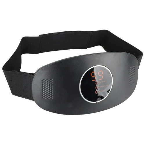 Heating vibration hot compress pulse belt heating therapy belt electric abdominal massage belt electric weight loss massage belt——black