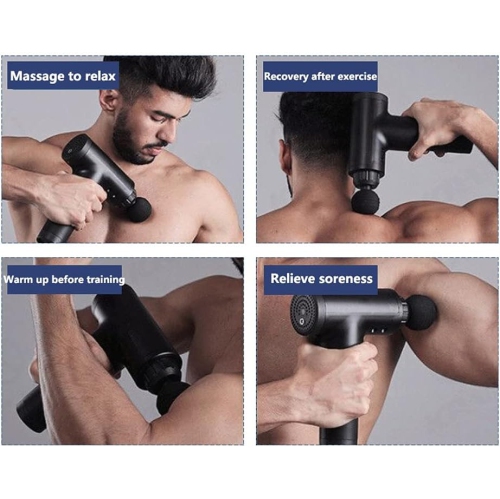 Pistolet de massage de relaxation musculaire profonde fascia Gun de massage pour soulager la douleur Appareil de massage à impact du cou et du dos