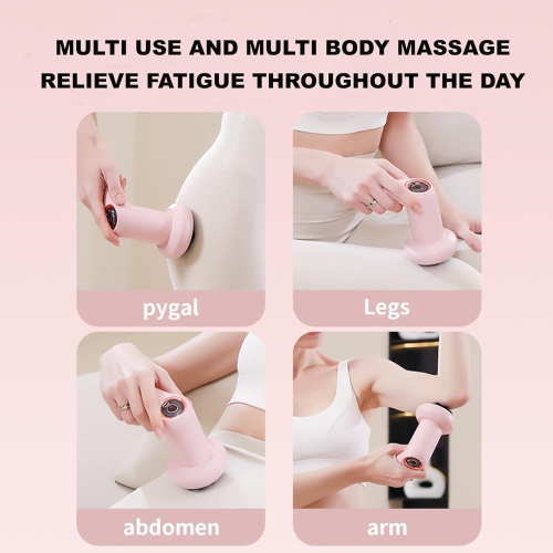 Multifunctional handheld electric fascia gun, muscle relaxation massager, electric cellulite slimming machine——Pink