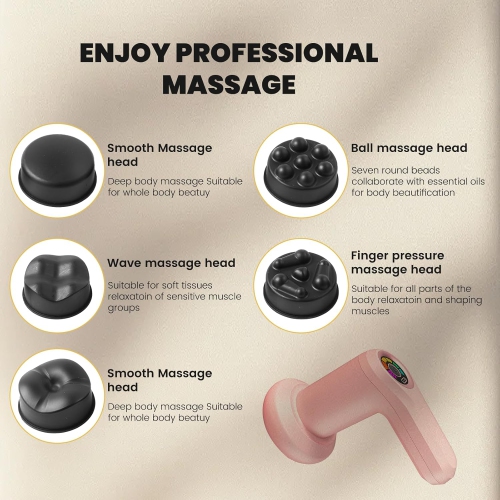 Multifunctional handheld electric fascia gun, muscle relaxation massager, electric cellulite slimming machine——Pink