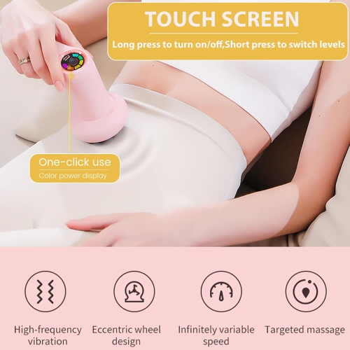 Multifunctional handheld electric fascia gun, muscle relaxation massager, electric cellulite slimming machine——Pink