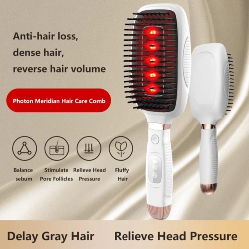 Electric hair growth instrument hair care comb scalp anti-hair loss vibration massage comb red light comb photon hair care meridian hair care comb