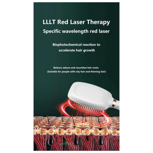 Electric hair growth instrument hair care comb scalp anti-hair loss vibration massage comb red light comb photon hair care meridian hair care comb