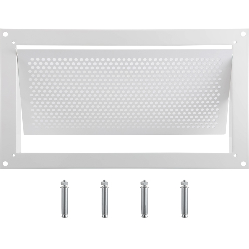 VEVOR Flood Vent, 8" Height x 16" Width x 2" Depth Foundation Flood Vent,to Reduce Foundation Damage and Flood Risk, White, Wall Mounted, for Crawl