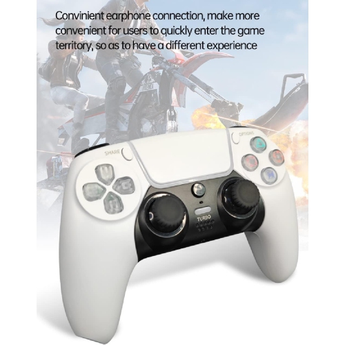 P4 game controller is suitable for computer Bluetooth wireless controller vibration PS4 game controller——White