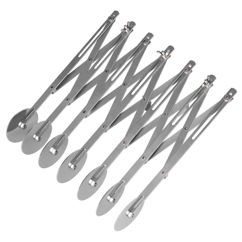 Image 1 of 8.. Stainless Steel Multi Wheel Dough Roller Divider Biscuits Pastry Pizza Cutter Baking Tools7 Wheels