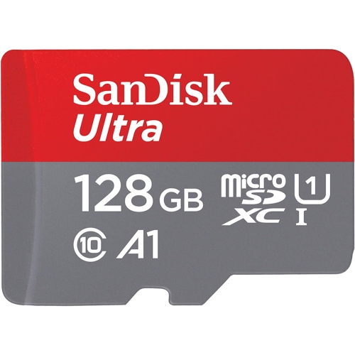 SanDisk 128GB Ultra microSDXC UHS-I Memory Card with Adapter - Up to 140MB/s, C10, U1, Full HD, A1, MicroSD Card - SDSQUAB-128G-GN6MA