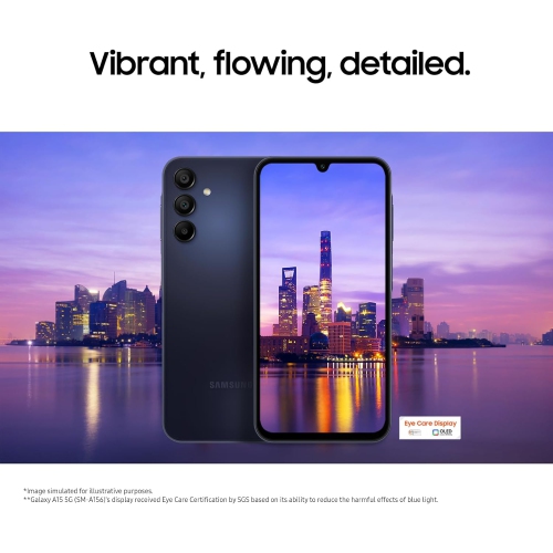 SAMSUNG Galaxy A15 5G 128GB, 6.5" 90Hz AMOLED, Octa-Core, 50MP Triple Camera, Black