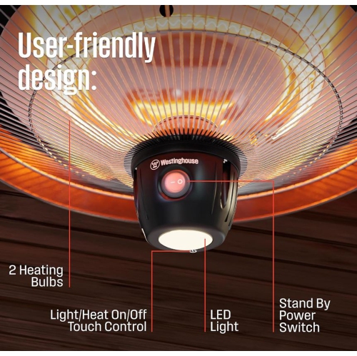 Radiateur électrique à infrarouge pour l'extérieur de Westinghouse - Suspendu