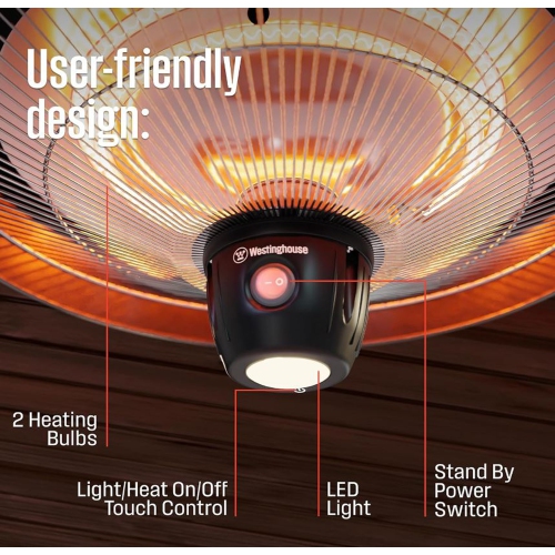 Radiateur électrique à infrarouge pour l'extérieur de Westinghouse - Suspendu