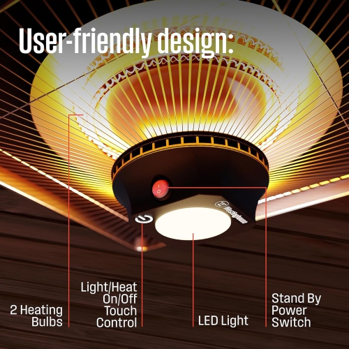 Radiateur électrique à infrarouge pour l'extérieur de Westinghouse - Suspendu