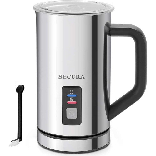 Secura Electric Milk Frother, 500ml Stainless Steel Automatic Milk Steamer for Hot and Cold Foam