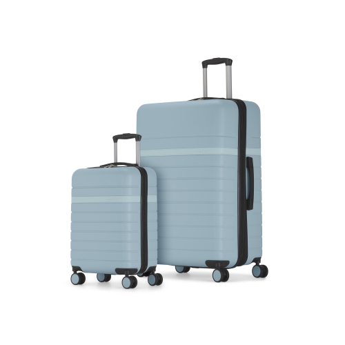 Bugatti - Lisbon 2 Piece Hardside Luggage Set with Expansion - Blue