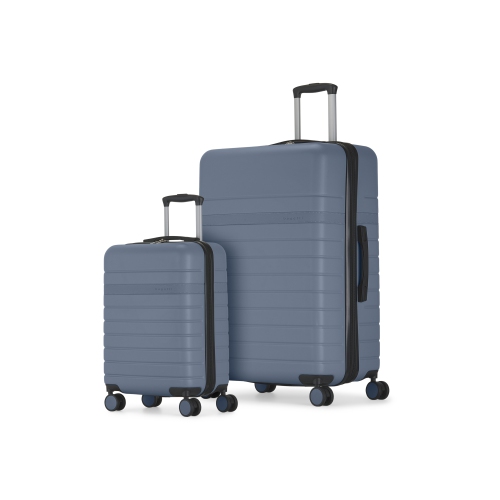 Bugatti - Lisbon 2 Piece Hardside Luggage Set with Expansion - Blue