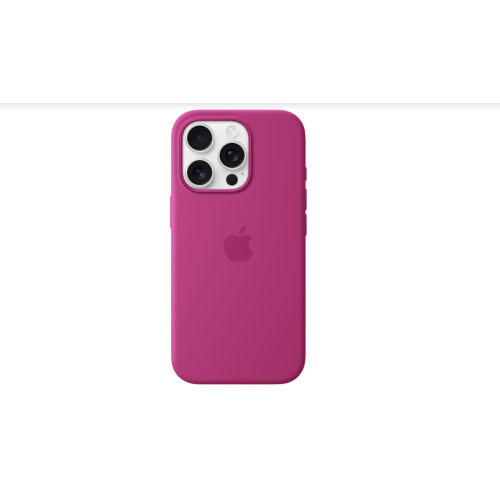 Image 1 of 1.. Refurbished Apple Silicone Fitted Hard Shell Case with MagSafe for iPhone 16 Pro - Fuchsia MYYN3ZM/A