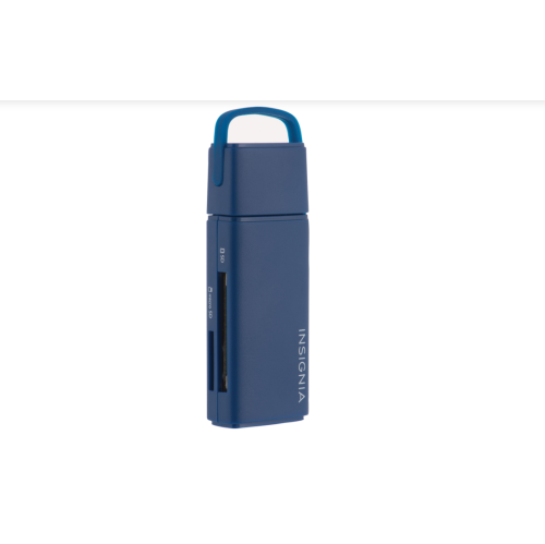 Lecteur de carte mémoire USB 3,0 2-en-1 d'Insignia - Bleu NS-DCR30S2B-C - Remis à neuf