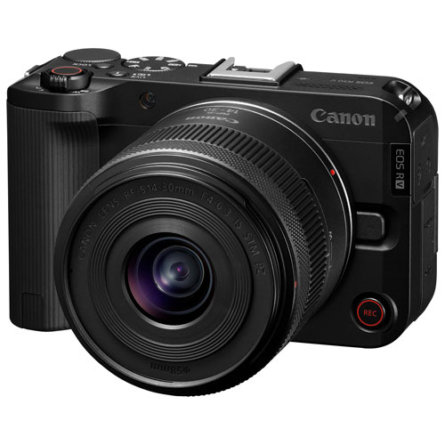 Image 1 de 15.. Appareil photo sans miroir R50 V de Canon avec objectif 14-30 IS STM PZ