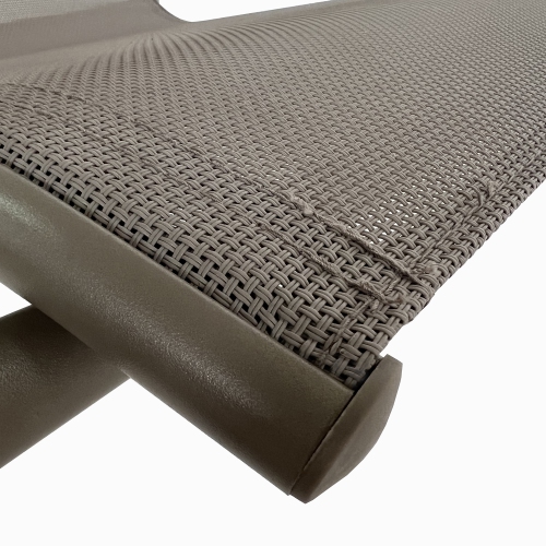 Deko Living 4 Place Seating Champagne Outdoor Aluminum Round Patio Dining Table and Stackable Chairs Set