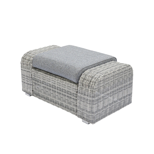 Deko Living 5 Place Seating Gray Outdoor Wicker Sofa and Sofa Chair Set with Table