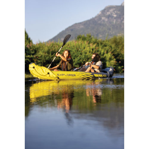Kayak gonflable de 10 pi pour 2 personnes Explorer K2 d'Intex - Jaune