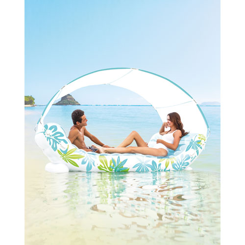 Intex Tropical Canopy Lounge Inflatable Float with Shade