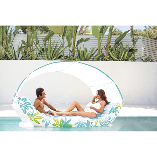 Intex Tropical Canopy Lounge Inflatable Float with Shade