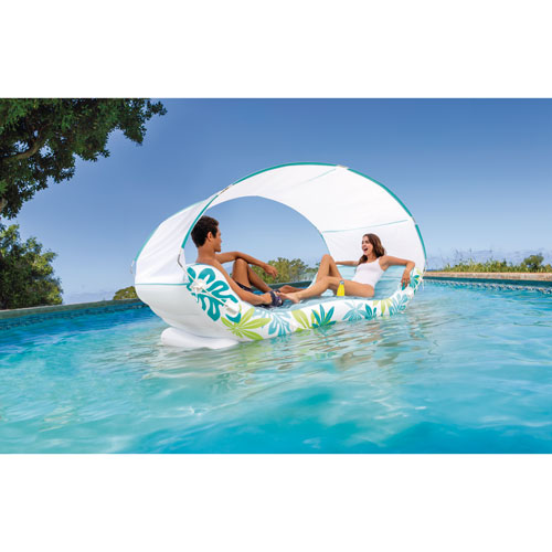 Intex Tropical Canopy Lounge Inflatable Float with Shade