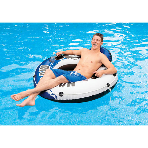 Intex River Run I Inflatable Tube with Backrest & Cup Holders