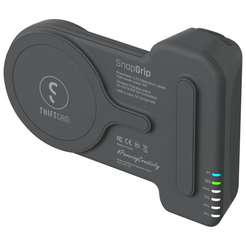 ShiftCam SnapGrip Magnetic Smartphone Battery Grip -&nbsp;Midnight
