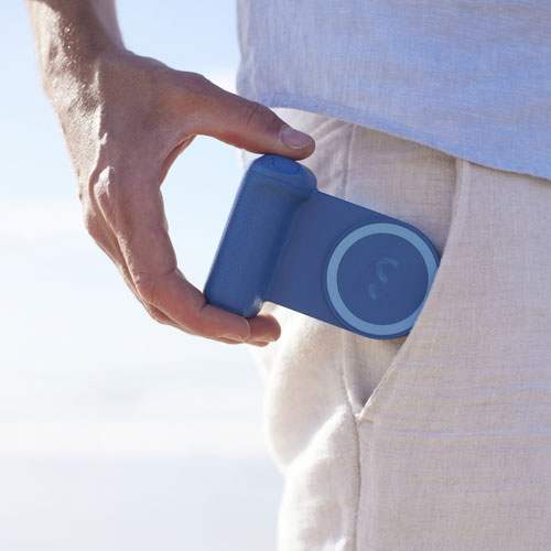 Poignée de chargement magnétique pour téléphone intelligent SnapGrip de ShiftCam - Geai bleu