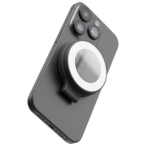 Support de lampe magnétique avec miroir SnapPocket pour téléphone intelligent de ShiftCam - Bleu minuit