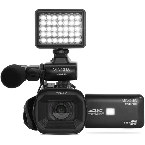 Ensemble avec caméscope MN4KPRO UHD 4K60 de Minolta, carte mémoire SDHC/SDXC UHS-I 2x 64&nbsp;Go
