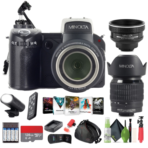 33&nbsp;Mpx MN24Z DE MINOLTA avec mise au point automatique/appareil photo FHD 1080p avec objectif, carte mémoire 128&nbsp;Go