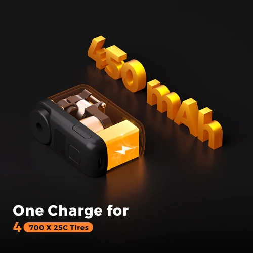 Tiny Bike Pump Pro - 120 PSI High Pressure and LED Display Electric Bike Pump