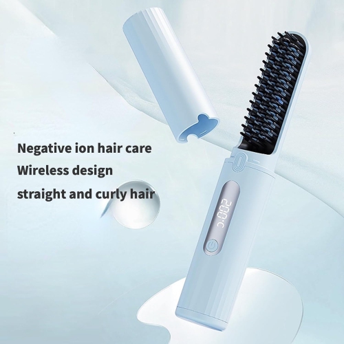 Brosse lissante rechargeable sans fil – Longue autonomie, arrêt automatique, ions négatifs pour fer plat