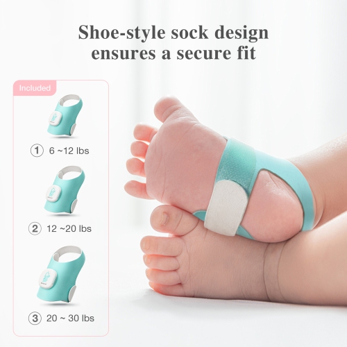 Sense-U Smart Sock Shoe Baby Monitor with On-Device Sleep Indicator & Notifications, Track Heart Rate, Movement, Sleep Patterns, Naps from Anywhere