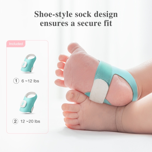Sense-U Baby Smart Sock Shoe Baby Monitor, Track Sleep Patterns, Heart Rate, Movement for Peace of Mind, Infant Foot Monitor for Better Sleep, 0-12M