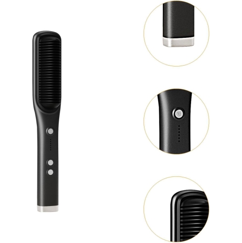 [Starry Black] Nouveau fer plat sans fil pour usage domestique, fer plat portatif à ions négatifs qui n'endommage pas les cheveux, fer plat à double