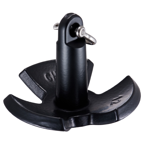 VEVOR  12 Lbs River Anchor, Boat Anchor Cast Iron Vinyl-Coated \w Shackle, Marine Grade Mushroom Anchor for Boats Up to 10 Ft, Impressive Holding