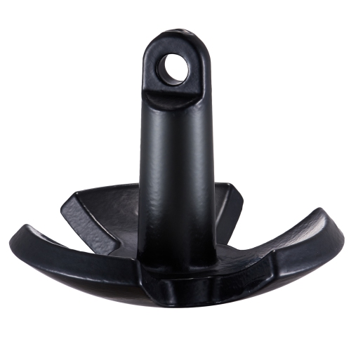 VEVOR 12 LBS River Anchor, Boat Anchor Cast Iron Black Vinyl-Coated with Shackle,Marine Grade Mushroom Anchor for Boats Up To 10 ft,Impressive