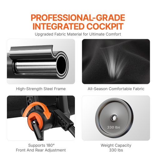 VEVOR G923/G920/G29Racing Wheel Stand Foldable For Logitech, Steering Wheel Stand & Foot Pedal Angle,Steel Driving Simulator Cockpit-Thrustmaster