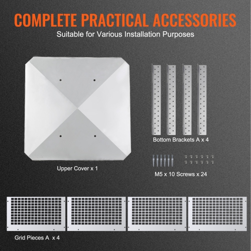 VEVOR 17 x 17 inch Chimney Cap, 304 Stainless Steel Fireplace Chimney Cover, Not Easily Toppled & Practical Accessories & Easy Installation, Fits