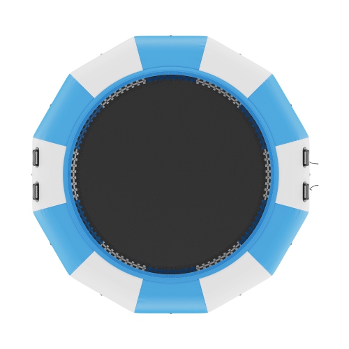 Siège sauteur gonflable VEVOR 13&nbsp;pi, trampoline récréative, plateforme de natation rebondissante portative avec échelle en 3 marches et pompe à