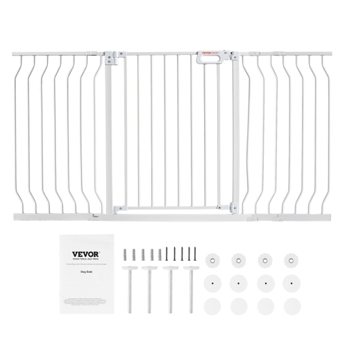Image 1 of 9.. VEVOR 29.5"-55.8" Wide Baby Gate, 30" High, Dog Gate for Stairs Doorways, Easy Step Walk Thru Auto Close Child Gate Pet Security Gate with Pressure