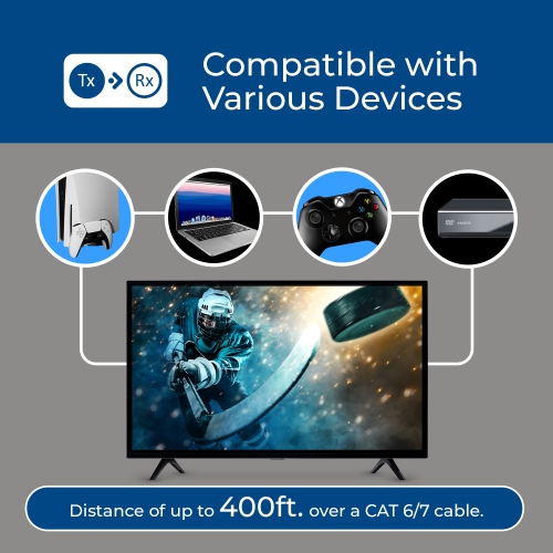 OREI 4K@60hz HDMI™ Extender - 500ft (Cat6) (EX-500-K)