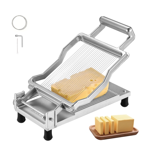 VEVOR 0.2" Cheese Cutter with Wire,Ultra-Thin Cheeser Butter Cutting Blade,Detachable Cheese Slicer Wire,Aluminum Alloy Commercial Cheese Slicer with