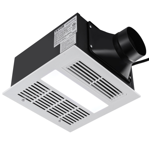 VEVOR Bathroom Exhaust Fan, 1500W Heating, 110 CFM High-Efficiency Ventilation, 1.5sones Low Noise Operation, Energy-Saving Bathroom Ceiling Fan, For