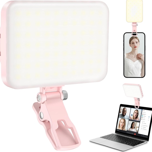 YOULIGHTS  60 Led Portable Selfie Light Video Conference Lighting \w Clip & Camera Tripod Adapter Rechargeable 2200Mah Cri 97+, 9 Light Modes For