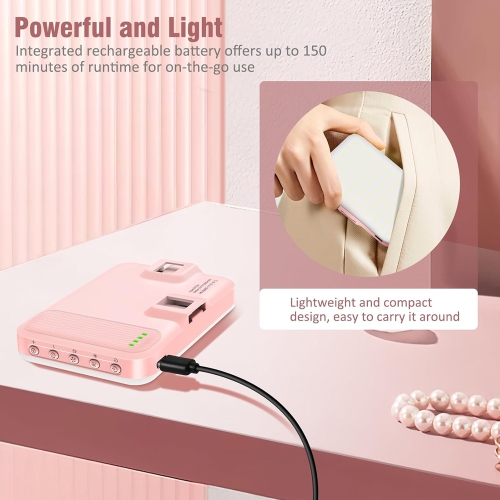 60 LED Portable Selfie Light Video Conference Lighting with Clip & Camera Tripod Adapter Rechargeable 2200mAh CRI 97+, 9 Light Modes for Phone iPhone