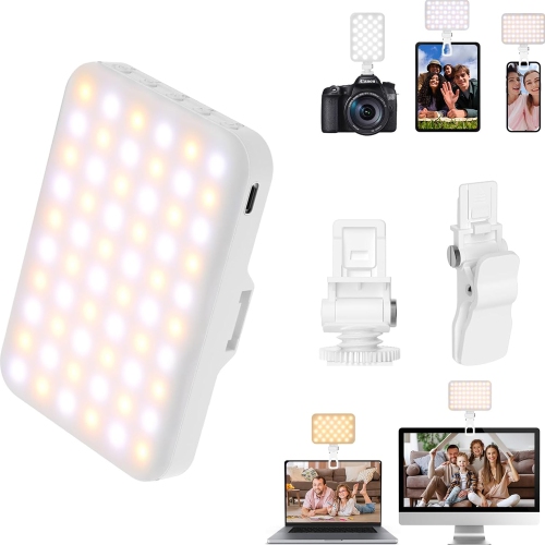 YOULIGHTS  Selfie Light for Iphone -USB-Rechargeable Led Phone Light - Portable Photo Light \w 97+ Cri, Up to 6500K Color Temperature Camera Light For